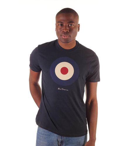 Ben Sherman T Shirt Target da Uomo Bianca - Multicolore