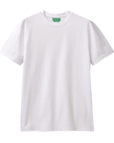 Benetton 3m1pu102w T Shirts - White