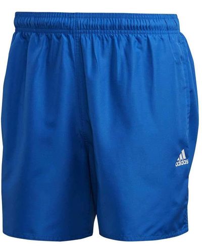 adidas Solid Clx Swim Shorts - Blue
