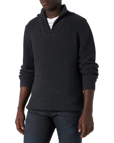 Wrangler Half Zip Knit Pullover Sweater - Schwarz