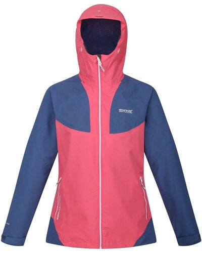 Regatta S Raddick Hooded Waterproof Rain Jacket Coat - Pink