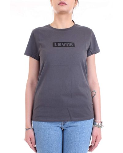 Levi's The Perfect Tee T-Shirt Donna 17369 0904 Forged Iron - Blu