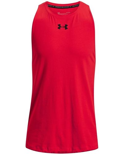 Under Armour Baseline Cotton Tank Shorts - Rot