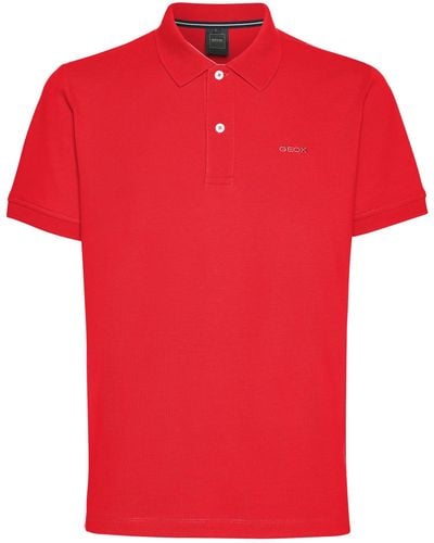Geox M Camiseta Tipo Polo - Rojo