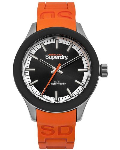 Superdry Analog Quarz Uhr mit Silikon Armband SYG211O - Mehrfarbig