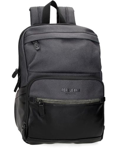 Pepe Jeans Grays Double Compartment Laptop Backpack - Black