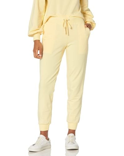 The Drop Grace Supersoft Stretch Rib Cuff Jogger - Yellow