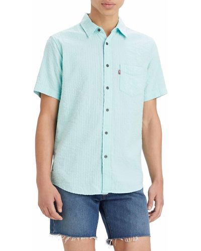 Levi's Shortsleeve Sunset 1-Pocket Standard Shirt - Bleu