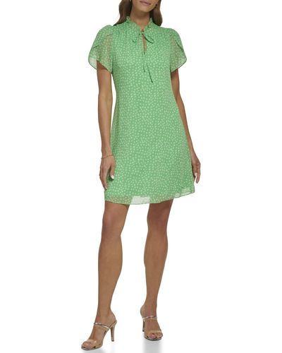 DKNY Fit And Flare Trapeze - Green