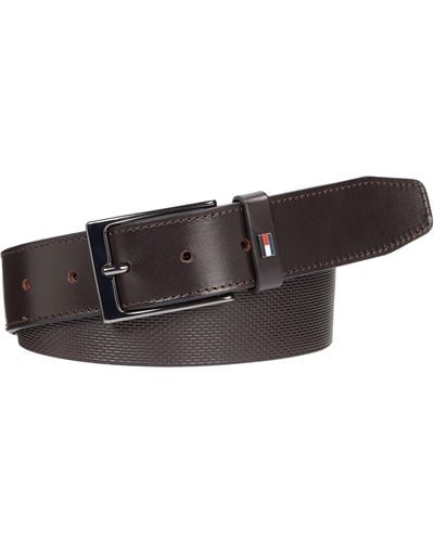 Tommy Hilfiger Belt Layton 3.5 cm Leather - Negro