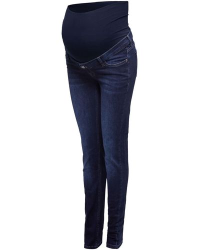 Esprit Maternity Stretch-Jeans mit Überbauchbund - Blau