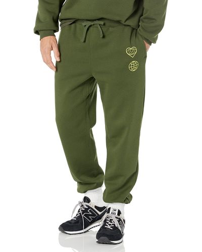 Amazon Essentials Relaxed-fit Closed-bottom Sweatpants - Green