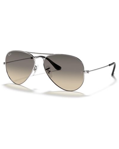 Ray-Ban Aviator gradient lunettes de soleil monture verres gris - Noir