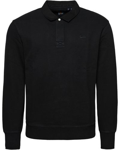 Superdry Sweatshirt Vintage OD Rugby Sweatshirt Black S Hombre - Negro
