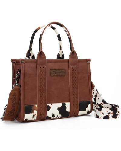 Wrangler Top-handle Handbags For Tote Bag For Work Crossbody Purses - Brown