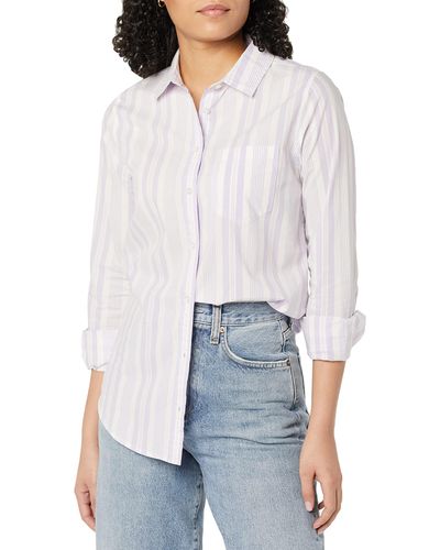 Amazon Essentials Classic-fit Long-sleeve Button-down Poplin Shirt - White