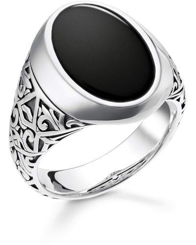 Thomas Sabo Ring Black 925 Sterling Silver Tr2242-698-11 - Metallic