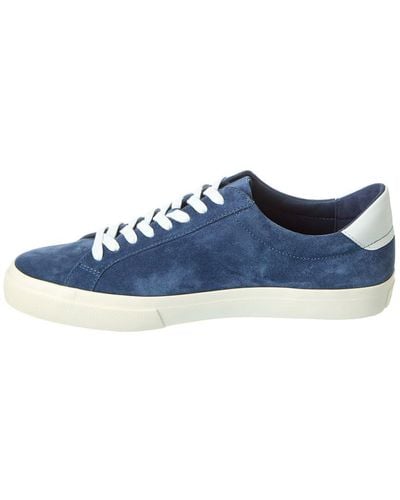 Vince S Fulton Lace Up Casual Fashion Sneaker Spruce Blue Suede 8 M