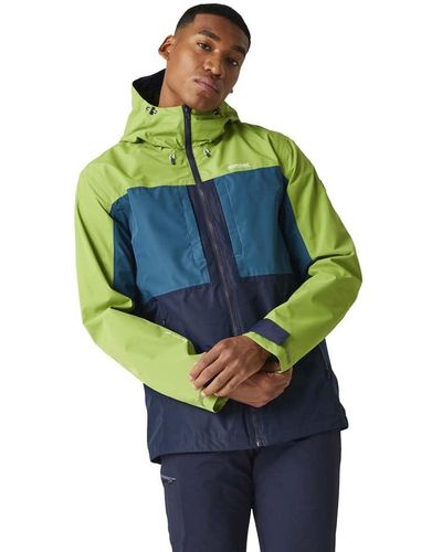 Regatta S Maland Full Zip Waterproof Breathable Jacket - Green