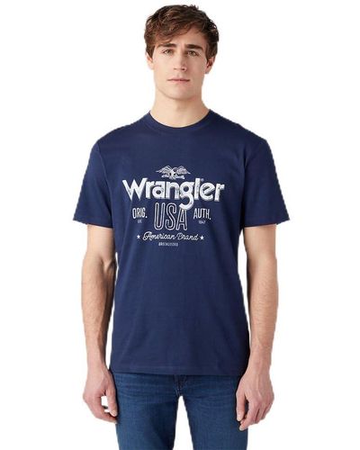 Wrangler Tè Americana T-Shirt - Blu
