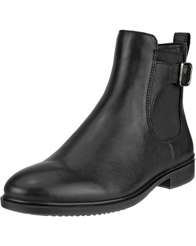Ecco Dress Classic Chelsea Buckle Ankle Boot - Black
