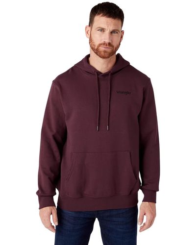 Wrangler Graphic Hoodie Hooded Sweatshirt - Purple