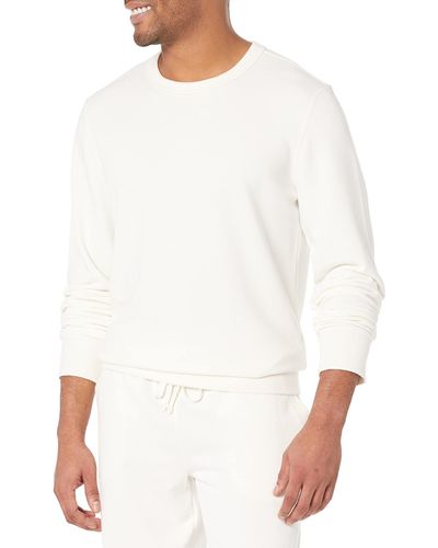 Amazon Essentials Lightweight French Terry Crewneck Sweatshirt - White