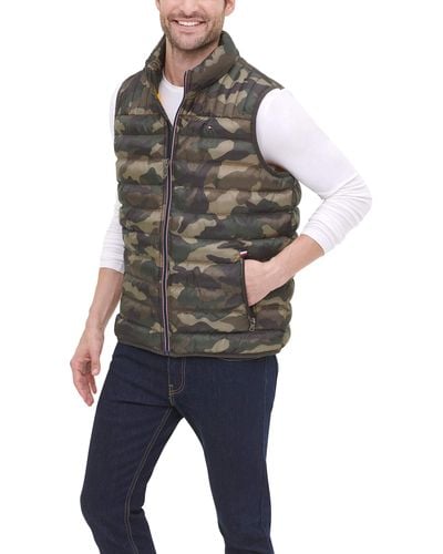 Tommy Hilfiger Lightweight Ultra Loft Quilted Puffer Vest - Multicolour
