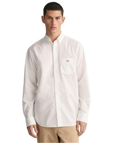 GANT The Broadcloth Reg BD Camicia - Bianco