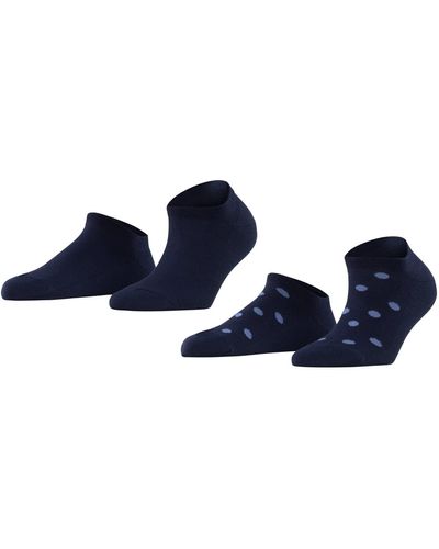 Esprit Sneakersocken Mesh Dot 2-Pack W SN Baumwolle kurz gemustert 2 Paar - Blau