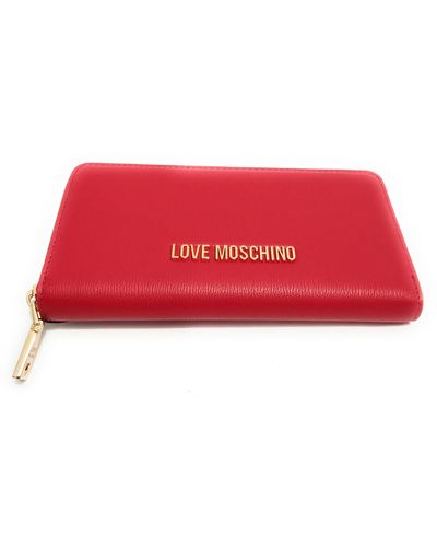 Love Moschino Portafoglio donna zip around ecopelle rosso AS24MO16 JC5700 ROSSO - Rouge