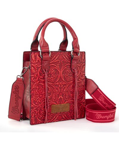 Wrangler Extra-small Pebbled Leather Crossbody Bag Wg271-8119 - Red