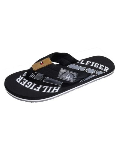 Tommy Hilfiger Essential Th Beach Sandal Flip Flops - Black
