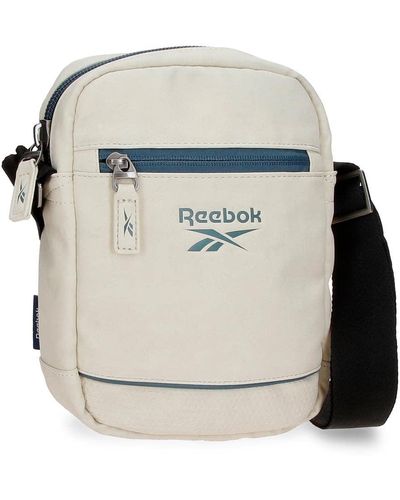 Reebok Cincinnati Shoulder Bag Medium White 17x22x6 Cms Synthetic Leather - Metallic