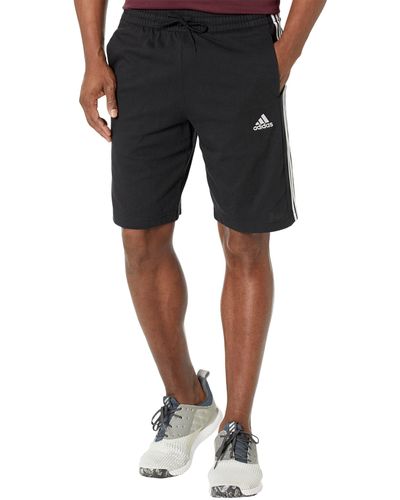 adidas Essentials 3-stripes Single Jersey Shorts - Black