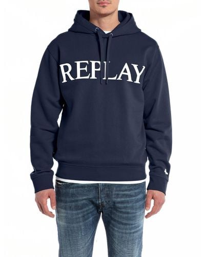 Replay M6711 Hooded Sweatshirt - Blue