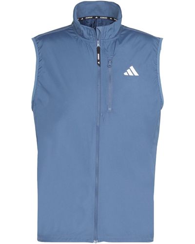 adidas Own The Run Vest Jacke - Blau