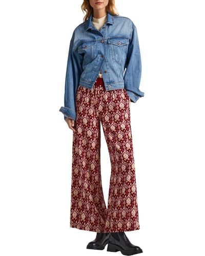 Pepe Jeans Galya Trousers - Red