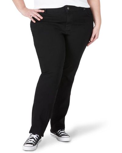 Lee Jeans Plus Size Relaxed Fit Straight Leg Jean - Black