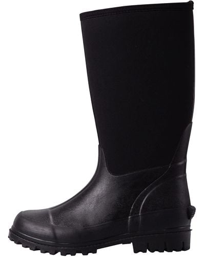Mountain Warehouse Mucker lange stiefel aus Neopren - wasserfest, leicht abwischbare Gummistiefel, robuste Schuhe mit gutem - Schwarz