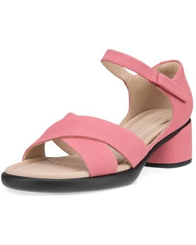 Ecco Sculpted 35 Luxe Ankle Strap Heeled Sandal - Pink