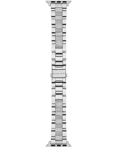 Michael Kors Stainless Steel Pavé Apple Watch Bracelet/20mm - White