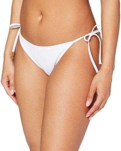 Calvin Klein Nœud sur Le côté avec String Cheeky Bas de Bikini - Neutre