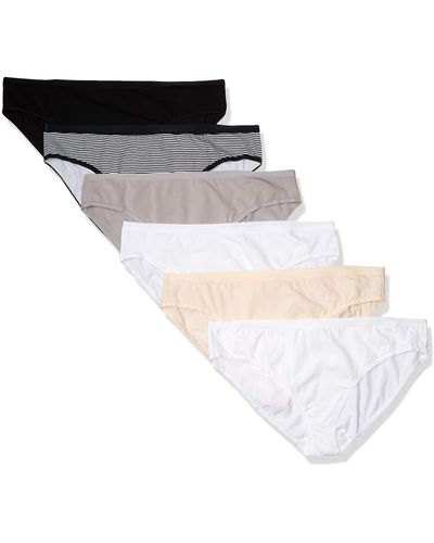 Amazon Essentials Plus-size 6-pack Katoen Stretch Bikini Panty Ondergoed - Wit