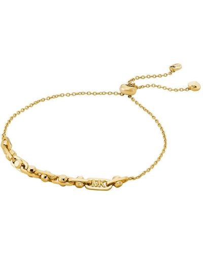 Michael Kors Premium Astor Link Gold-tone Sterling Silver Chain Bracelet - Metallic