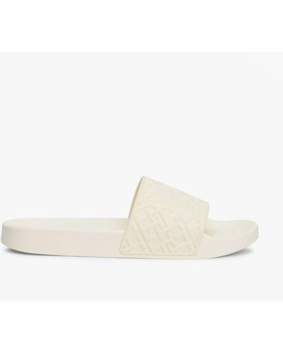 Tommy Hilfiger Monogram Pool S Slides Calico - White