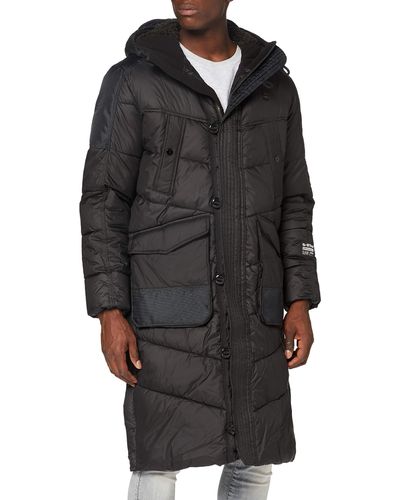G-Star RAW Utility Quilted Hdd Extra Long Parka - Black