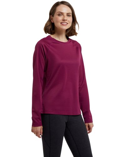 Mountain Warehouse Shirt d'été Endurance pour - Léger - Longues ches - Séchage Rapide - Protection UV - pour - Violet