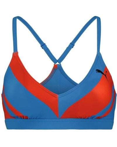PUMA Swimwear Heritage Stripe Top Parte Superior de Bikini - Multicolor
