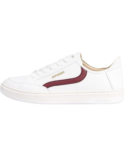 Superdry Basket Lux Low Trainer Trainers,optic Oxblood - Multicolour